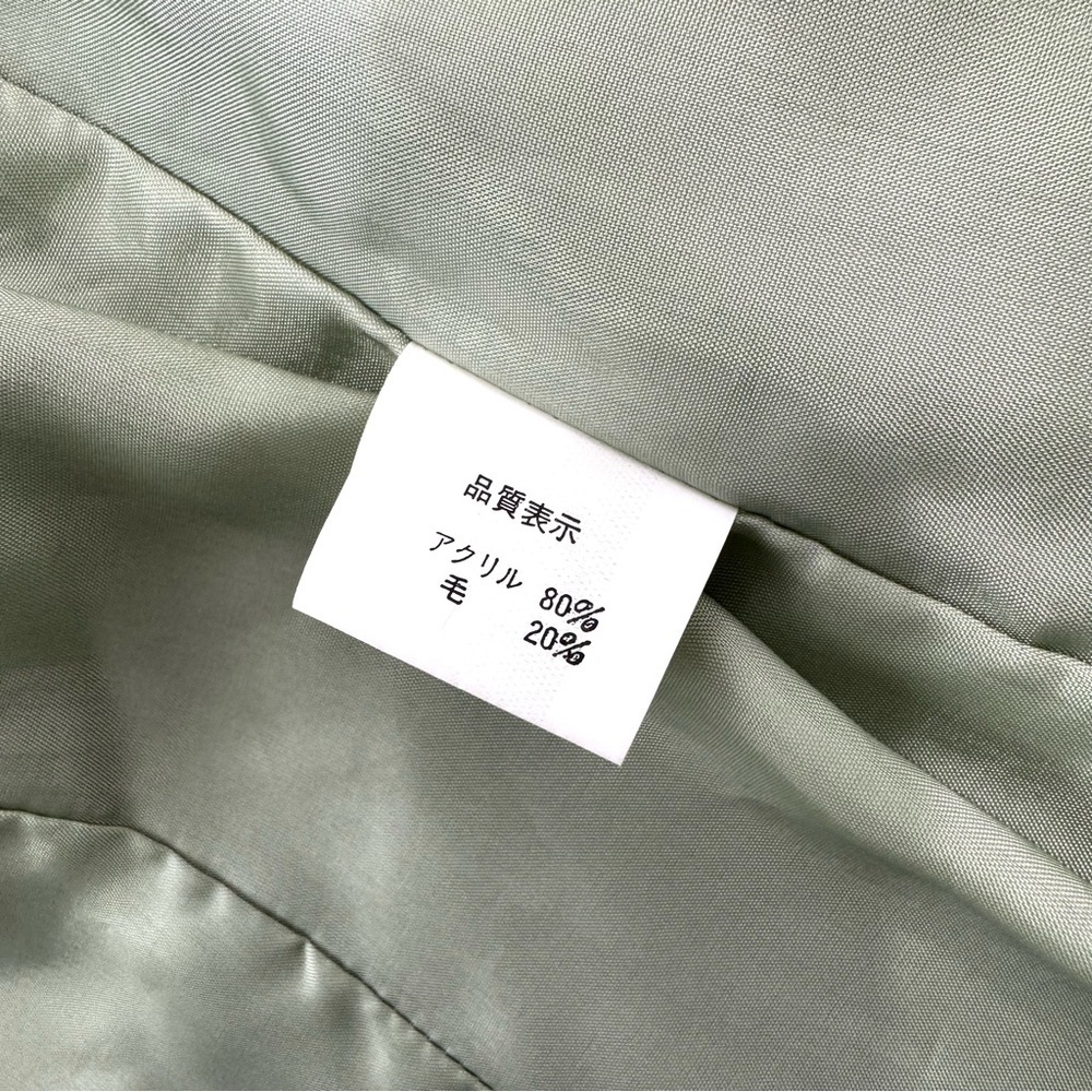 Vintage Algon Quins Womens Sz M Green Wool Blend Button Up Blazer Jacket Chinese - Picture 9 of 13